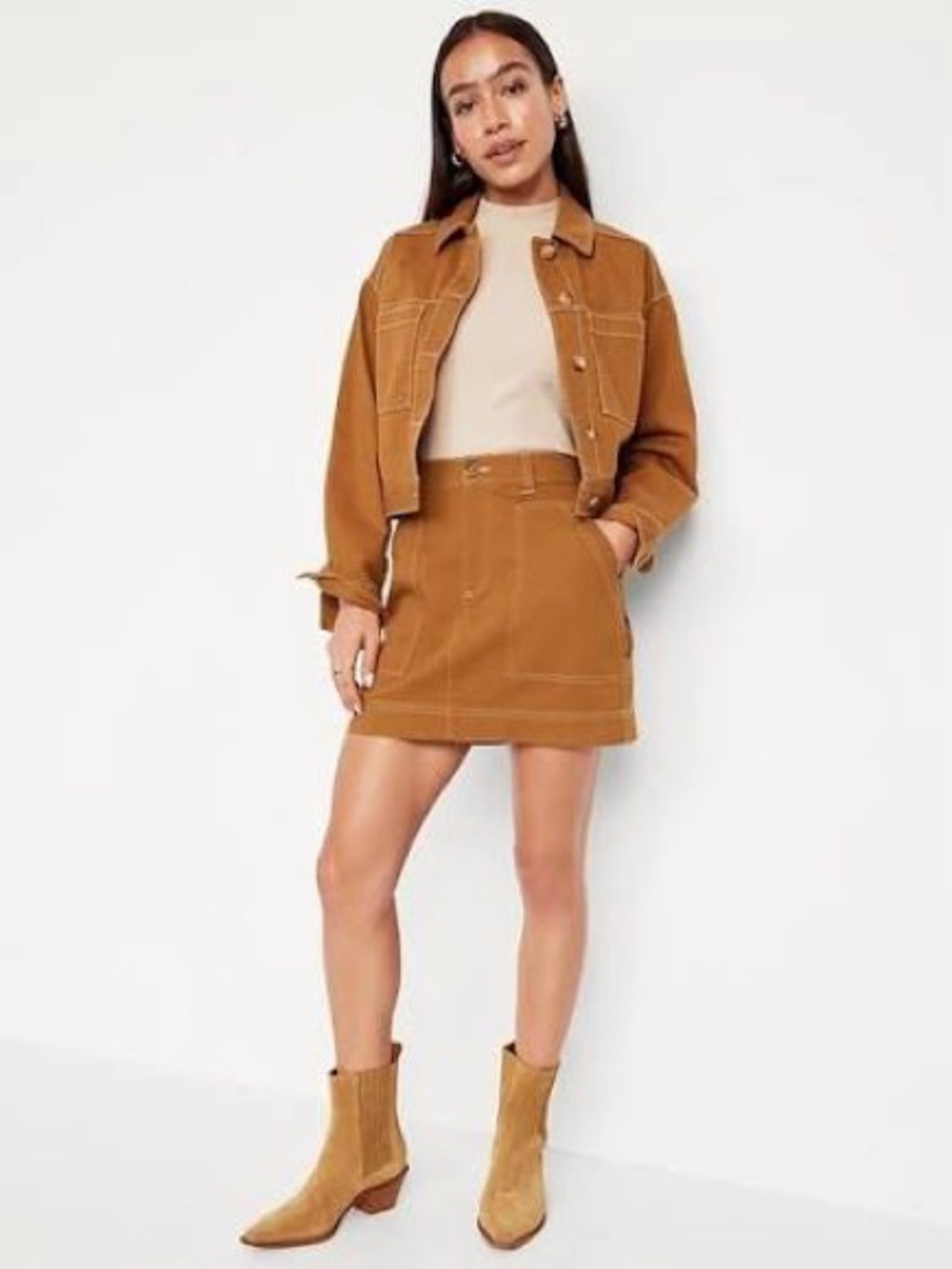 Old Navy Utility Mini Skirt Color Rust Size 16